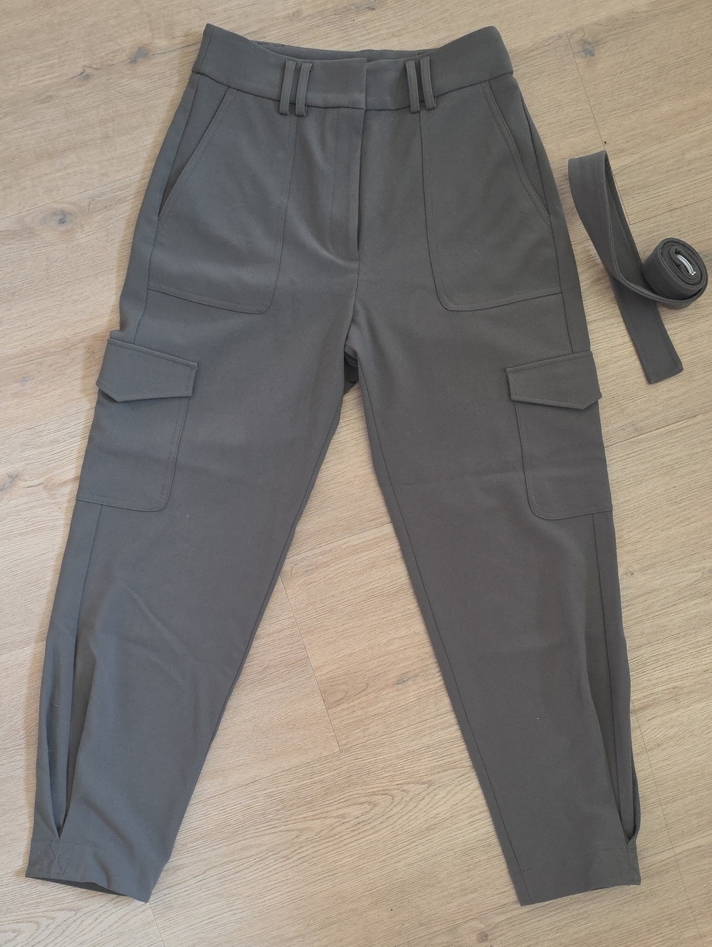 Express Olive Gray Cargo Tapered Joggers